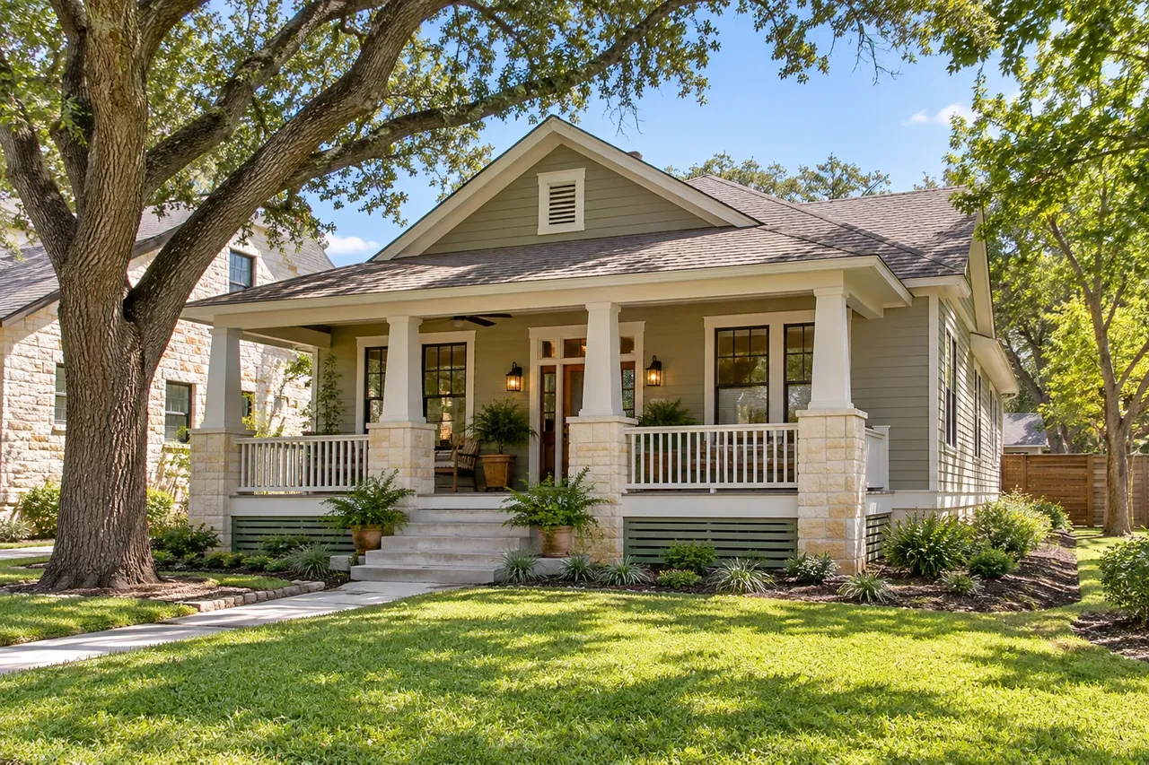 Older pier-and-beam bungalow of the kind found near Old Town Round Rock