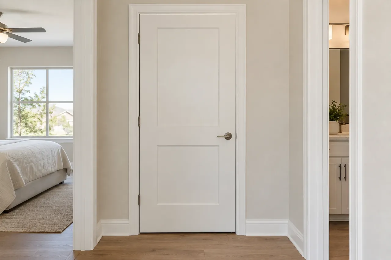 Interior door closing evenly after a house was leveled